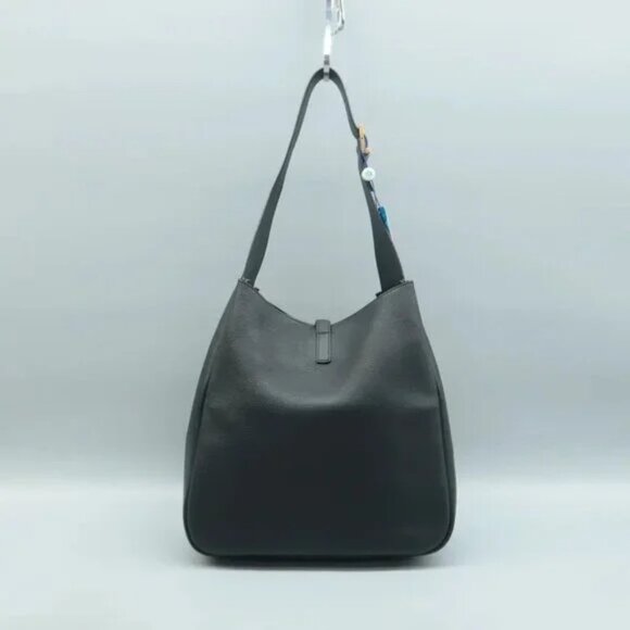 100% Authentic Saint Laurent Le 5 a 7 Black Leather Shoulder Bag 3066-081324 - Picture 2 of 12